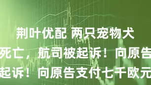荆叶优配 两只宠物犬跨国托运死亡，航司被起诉！向原告支付七千欧元
