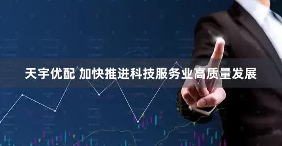 天宇优配 加快推进科技服务业高质量发展