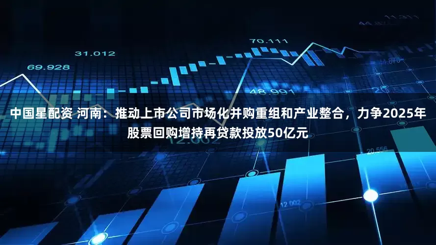 中国星配资 河南：推动上市公司市场化并购重组和产业整合，力争2025年股票回购增持再贷款投放50亿元